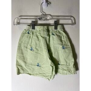 Mondays Child Green Seersucker Golf Shorts Sz 4T